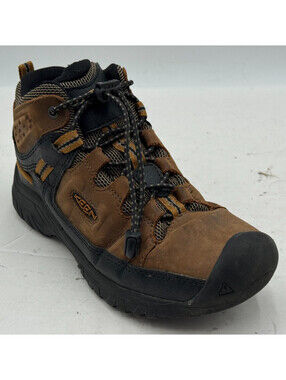 Keen Targhee Kids Boot 1 Dark Earth Golden Brown Waterproof Hiking Boots 1019834